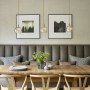 West London Riverside Home  | Dining area banquette seating | Interior Designers
